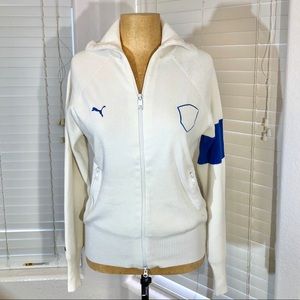 PUMA white sport jacket pullover zipper L